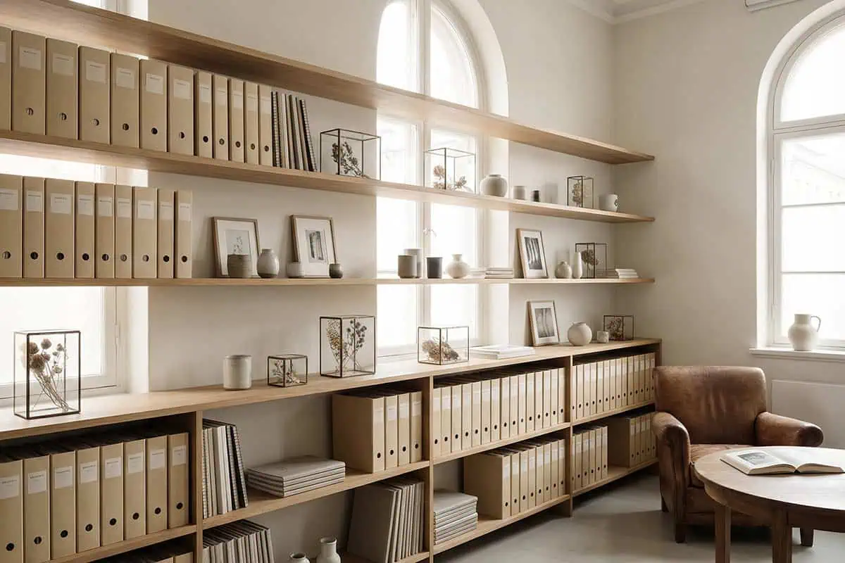 web curation concept represented by a neatly organised archive of curated collections
