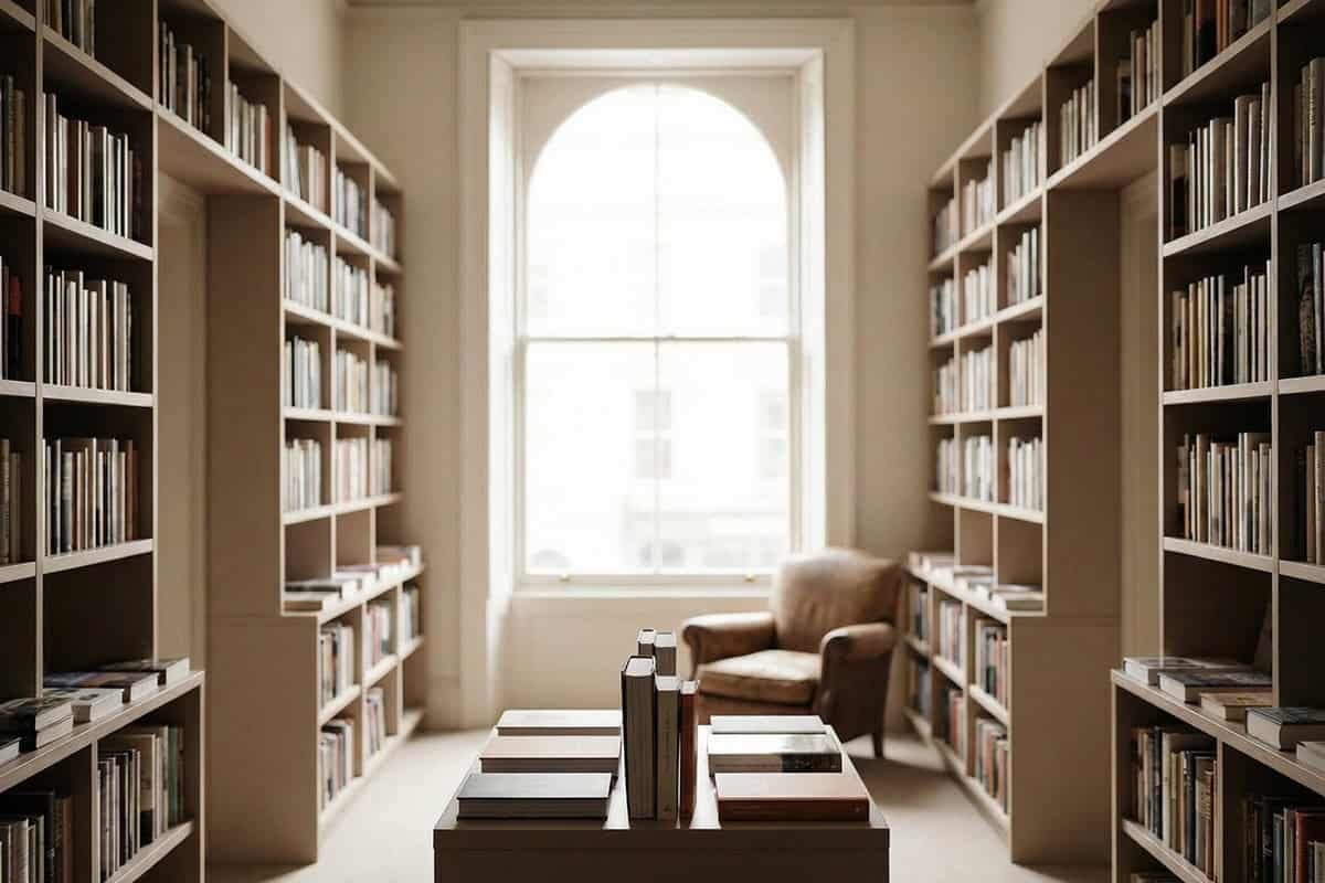 independent websites concept represented by a quiet independent bookshop interior