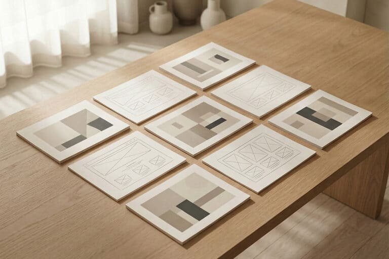 intentional websites concept represented by carefully organised editorial layouts