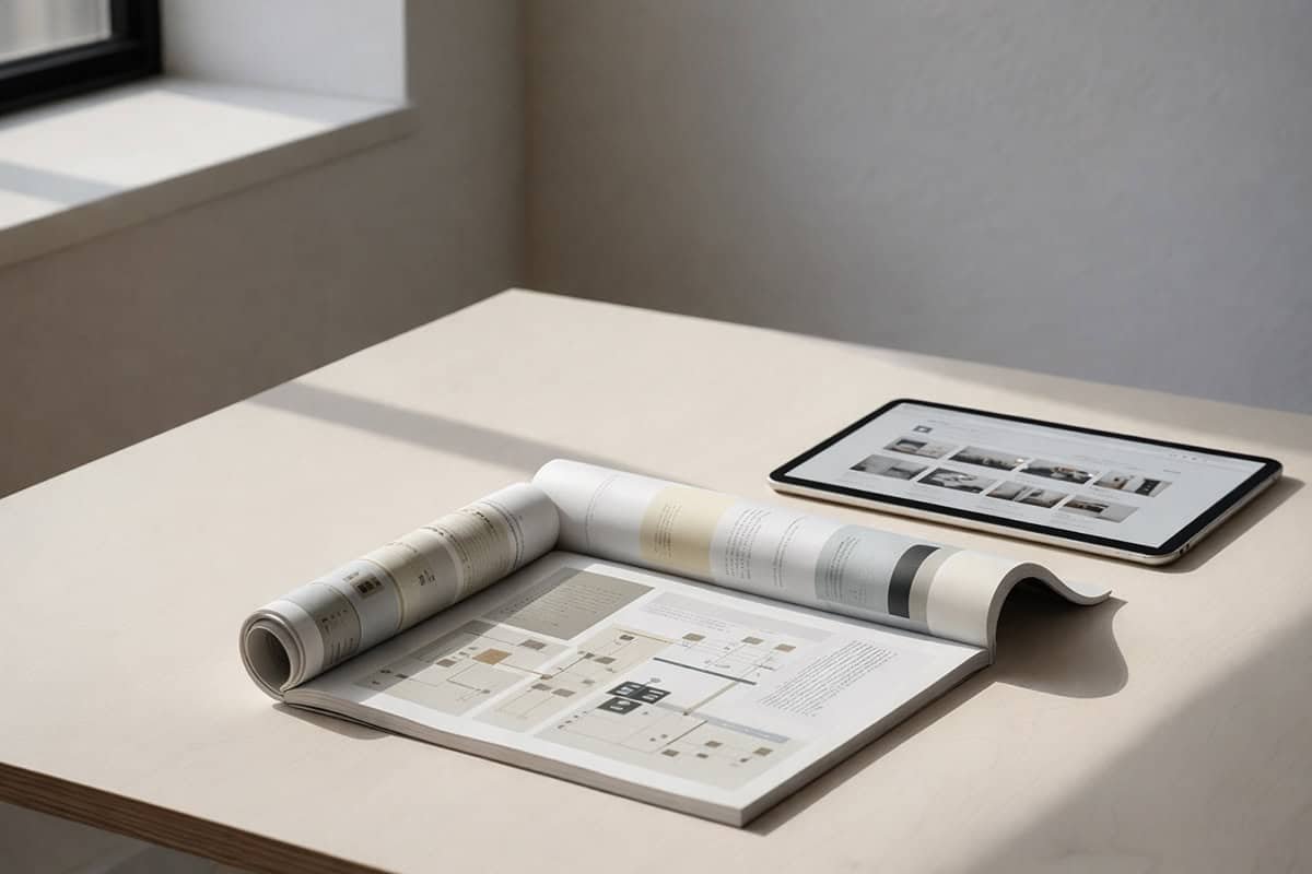 website engagement concept represented by a focused reading environment with an open magazine