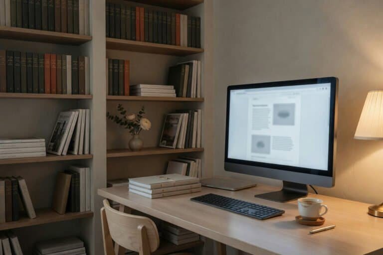 Website consistency concept represented by a calm digital workspace with a reliable and organised environment